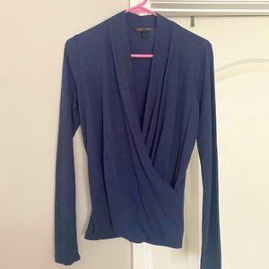 Navy Wrap Top - Banana Republic NEW
